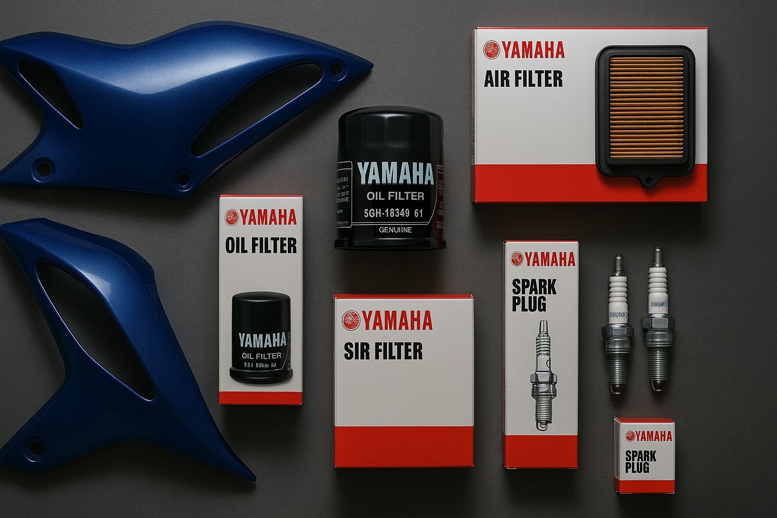 Moto Yamaha em garagem